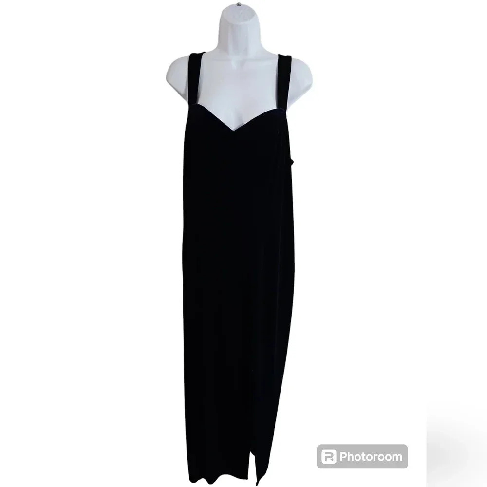 Onyx Nite Women 16 2pc Velvet Maxi Dress Purple Shrug Set Statement Whimsigoth - Picture 5 of 12